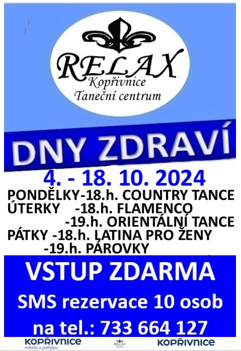 DNY ZDRAVÍ v kopřivnickém Tanečním centru Relax