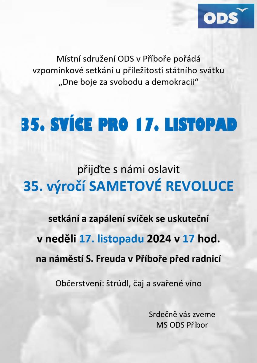 35. svíce pro 17. listopad