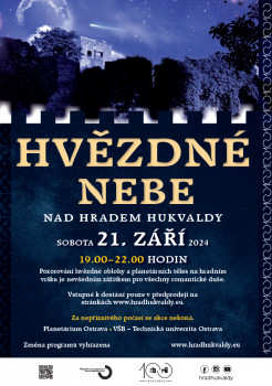 Hvězdné nebe nad hradem Hukvaldy