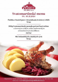 GASTRO AKCE: Svatomartinské menu 