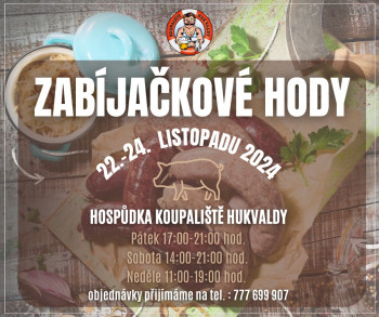 KOUPALIŠTĚ HUKVADLY: Zabijačkové hody