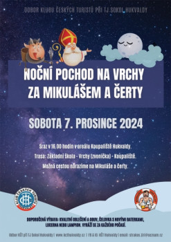 Noční pochod na Vrchy za Mikulášem a čerty